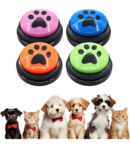 犬用 会話ボタン 音声ボタン ベル コミュニケーション しつけ訓練 ペット 犬 ボタン 会話 4個 ペット 猫 トレーニング ベル ねこ いぬ